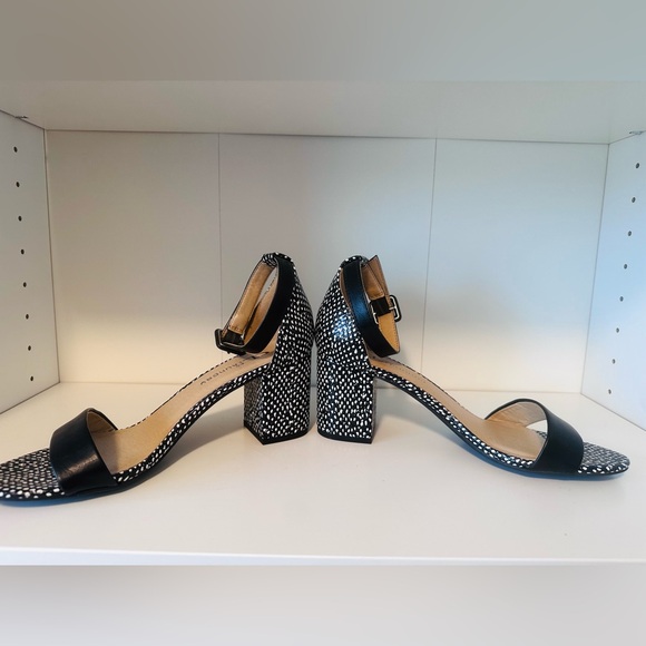 Black and White Patterned Women's Sandals - Picture 2 of 6